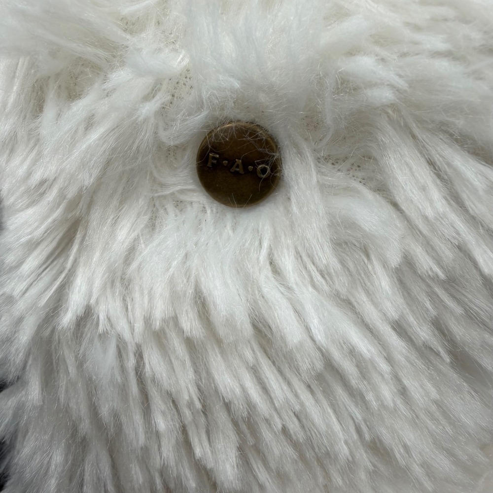 FAO Schwarz Plush Puppy Dog White Tan Floppy Ears Weighted Stuffed Animal 924 - Picture 4 of 13